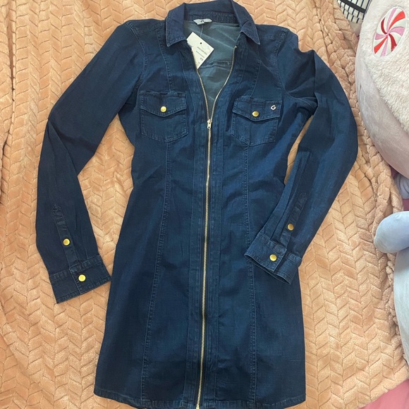 Jackets & Blazers - Women's Gap Denim Zip-Front Jacket Dress